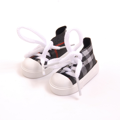 Обувь для игрушек (Кеды) AR 1056  3.5*4*7 см черный в клетку 7728282 в интернет-магазине Швейпрофи.рф