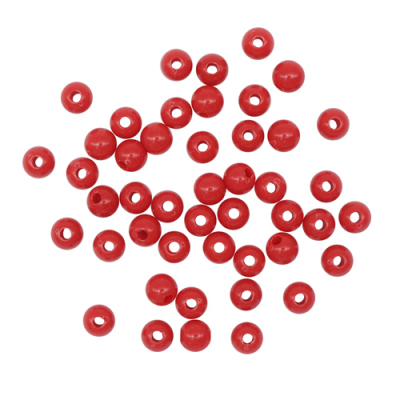 Бусины Астра пластик круглые глянец  6 мм (15 г)  7722541 красный в интернет-магазине Швейпрофи.рф
