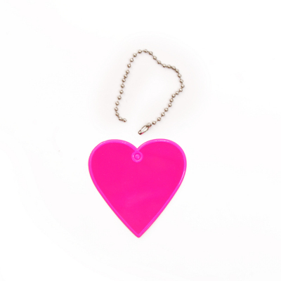 Световозвращающий значок (подвеска)  581826 «Сердце» розовый  50 мм в интернет-магазине Швейпрофи.рф