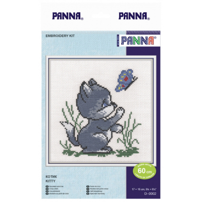 Набор для вышивания Panna Д-0002 «Котик» 10,5*12,5 см в интернет-магазине Швейпрофи.рф