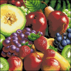 Рисунок на канве Гелиос Н-010«Натюрморт с фруктами» 41*41 см
