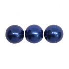 Бусины Астра пластик круглые жемчуг  6 мм  (25 г) 041 NL синий