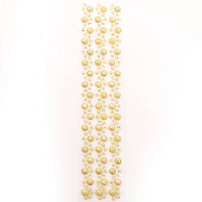 Стразы и полубусы клеевые для украшения изделий 4 мм и 10 мм желтый в интернет-магазине Швейпрофи.рф