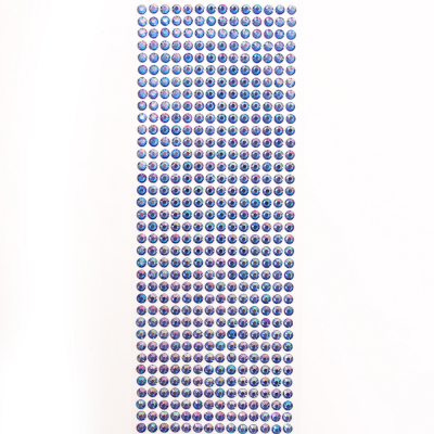 Стразы клеевые на листе 6 мм (уп. 504 шт.) синий перламутр в интернет-магазине Швейпрофи.рф