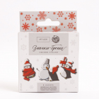 Набор АртУзор 4336045 значки-броши «Новогодний пингвиненок» 8*8*1,6 см красный