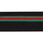 Подвяз трикотажный п/э 3AR536  6*100 см черный с зел/красн полосами