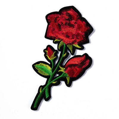 Термоаппликация 926653 «Бутон розы» Prym красный/зеленый 10*15 см 7731002 в интернет-магазине Швейпрофи.рф