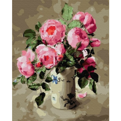 Картина по номерам Molly KH0638  «Розовый букет» 40*50 см в интернет-магазине Швейпрофи.рф