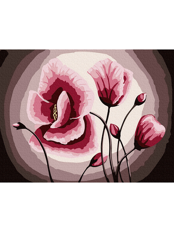 Картина по номерам Molly KH0924 «Розовые маки» 15*20 см