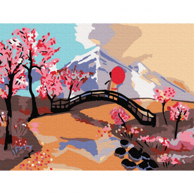 Картина по номерам Molly KH0926 «Японский пейзаж» 15*20 см в интернет-магазине Швейпрофи.рф