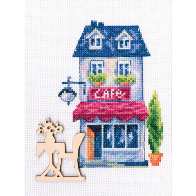 Набор для вышивания РТО MВЕ9011 «Мой милый дом. Кафе» 10,5*15 см в интернет-магазине Швейпрофи.рф