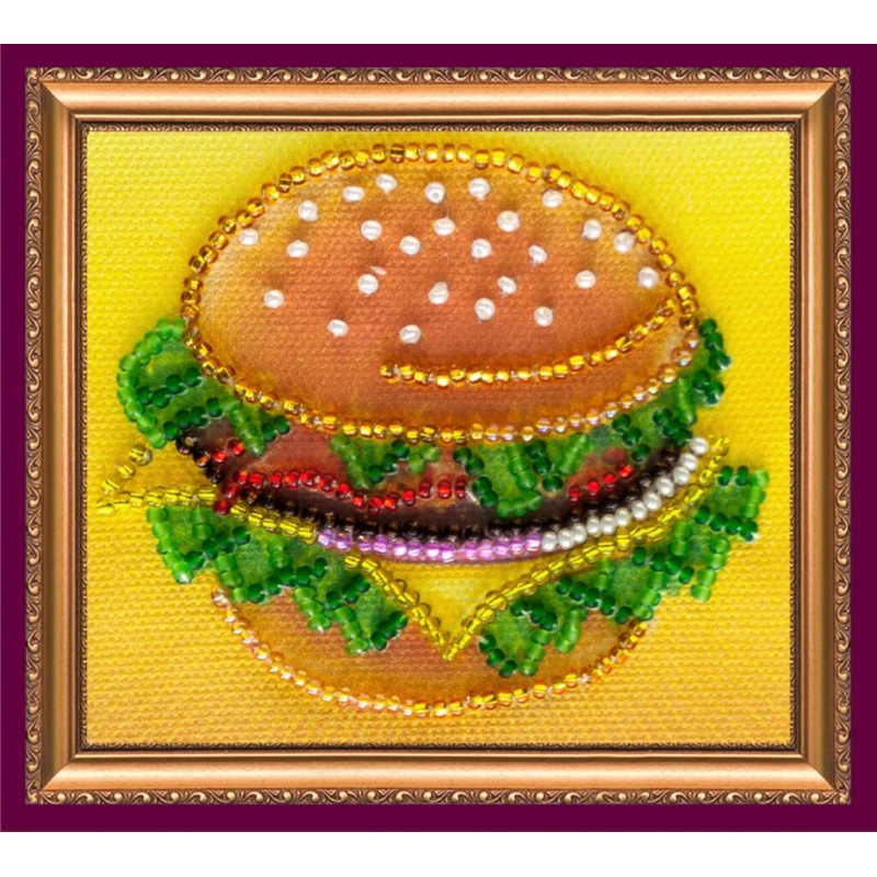 Набор для вышивания бисером магнит АМА-028 «Бутербродик» 8*7 см