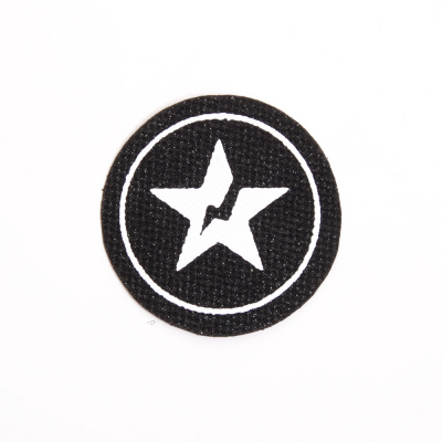 Нашивка LA 90 Белая звезда в круге 4*4 см в интернет-магазине Швейпрофи.рф