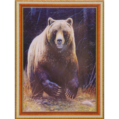Алмазная мозаика DIY (с рамкой) Q-108 «Медведь» 20*30 см в интернет-магазине Швейпрофи.рф