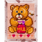 Набор для вышивания с пряжей BAMBINI  X2206 «Медвежонок с медом» 15*20 см