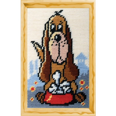 Набор для вышивания с пряжей BAMBINI  X2320 «Собачье лакомство» 15*25 см в интернет-магазине Швейпрофи.рф