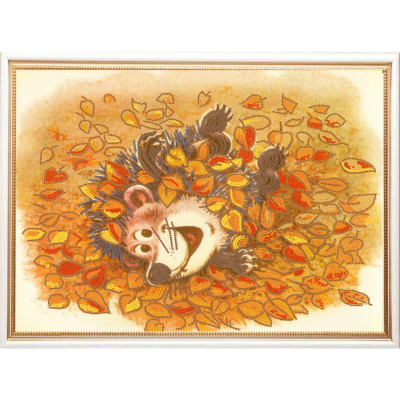Ткань с рисунком для вышивания бисером «Конек 8412 Осенняя радость» 29*39 см в интернет-магазине Швейпрофи.рф