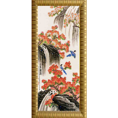 Ткань с рисунком для вышивания бисером «Конек 9613 Водопад» 25*65 см в интернет-магазине Швейпрофи.рф