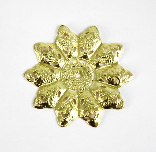 Декоративный элемент «Цветок» 48 мм 7703989 (уп. 5 шт.) золото