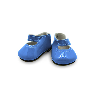 Обувь для игрушек (Туфли) 28338 6,5 см выс 2,5 см лак св. синий (пара) в интернет-магазине Швейпрофи.рф