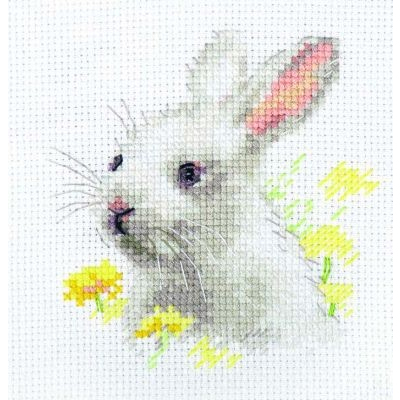Набор для вышивания Алиса 0-226 «Белый крольчонок» 9*9 см в интернет-магазине Швейпрофи.рф