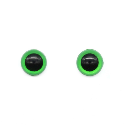Глаза клеевые 12 мм 28543 (уп. 4 пары) зелёный 557282 в интернет-магазине Швейпрофи.рф