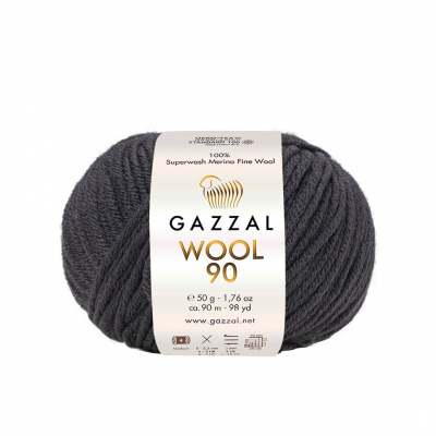 Пряжа Бэби Вул  (Baby Wool Gazzal ), 50 г / 175 м  818  т.серый в интернет-магазине Швейпрофи.рф