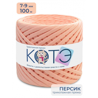 Пряжа Котэ (трикотажная пряжа) 100 м персиковый в интернет-магазине Швейпрофи.рф