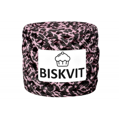 Пряжа Бисквит (Biskvit) (ленточная пряжа) розовый леопард в интернет-магазине Швейпрофи.рф
