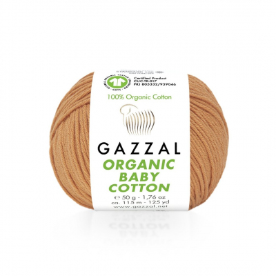 Пряжа Органик бэби коттон (Organik baby cotton Gazzal ), 50 г / 115 м  438 св.терракот в интернет-магазине Швейпрофи.рф