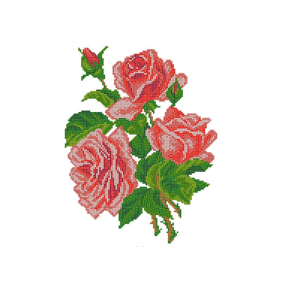 Ткань для вышивания бисером МП 4509 «Три розы» 28*34 см в интернет-магазине Швейпрофи.рф