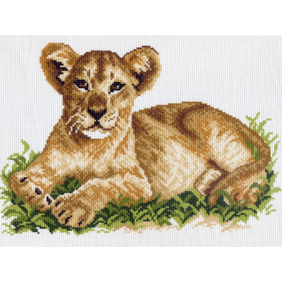 Рисунок на канве МП (24*35 см) 0593 «Молодая львица» в интернет-магазине Швейпрофи.рф
