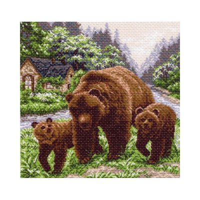 Рисунок на канве МП (41*41 см) 1129 «Медвежий угол» в интернет-магазине Швейпрофи.рф