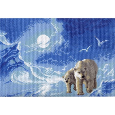 Рисунок на канве МП (33*45 см) 0531 «Белые медведи» в интернет-магазине Швейпрофи.рф