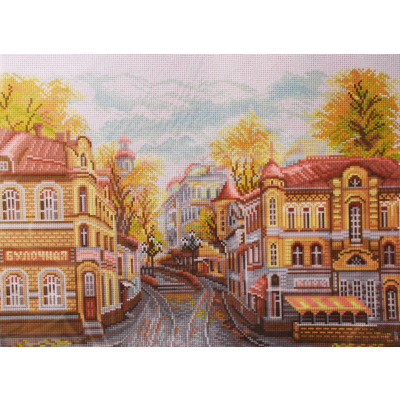 Рисунок на канве МП (37*49 см) 1760 «Московские улочки. Яузский бульвар» в интернет-магазине Швейпрофи.рф