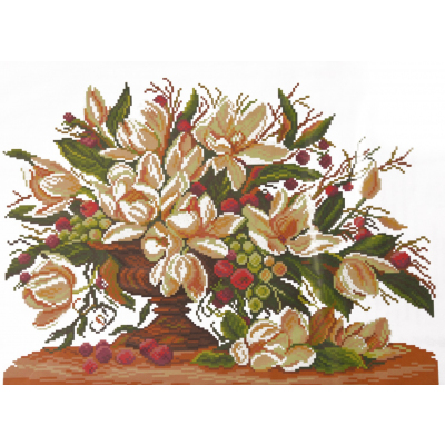 Рисунок на канве МП (37*49 см) 1152 «Флердоранж» (цветы) в интернет-магазине Швейпрофи.рф