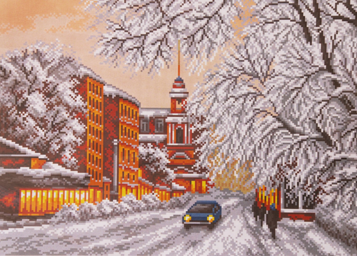 Рисунок на канве МП (37*49 см) 1488 «Зимний город»
