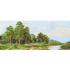 Рисунок на канве МП (22*45 см) 1072 «Сосны у реки»