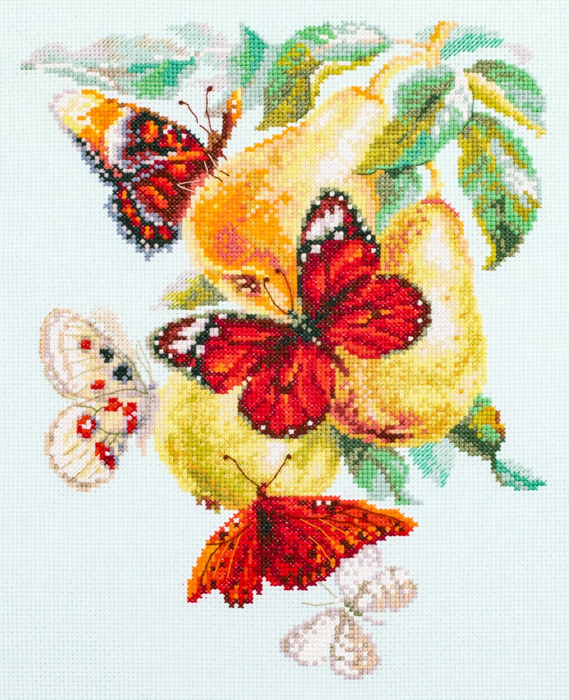 Набор для вышивания Чудесная Игла  №130-051 «Бабочки на груше» 21*27 см