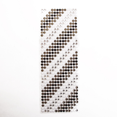 Стразы клеевые на листе 6 мм (уп. 504 шт.) серебро / белый / черный в интернет-магазине Швейпрофи.рф