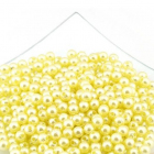 Бусины пластм.  8 мм  перламутр (уп. 10 г) 16 желтый