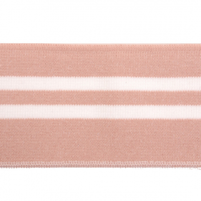 Подвяз трикотажный п/эTBY73006 пыльно-розовый с белыми полосами 6*80см в интернет-магазине Швейпрофи.рф