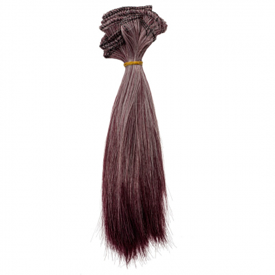 Волосы для кукол (трессы) Элит В-100 см L-17 см 26309 бордовый/пепельный 506430 в интернет-магазине Швейпрофи.рф