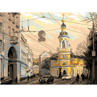Рисунок на канве МП (37*49 см) 1800 «Москва, ул. Солянка» в интернет-магазине Швейпрофи.рф