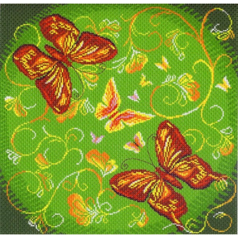 Рисунок на канве МП (41*41 см) 1029 «Танец бабочек»