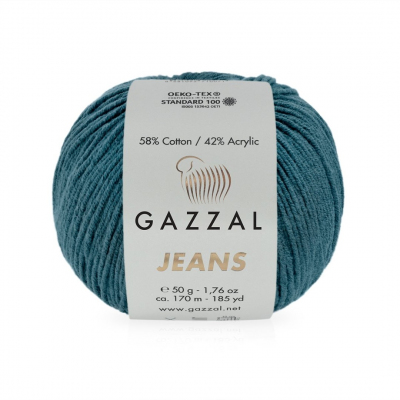 Пряжа Джинс-GZ (Gazzal, Jeans-GZ), 50 г / 170 м, 1131 т.морская волна в интернет-магазине Швейпрофи.рф