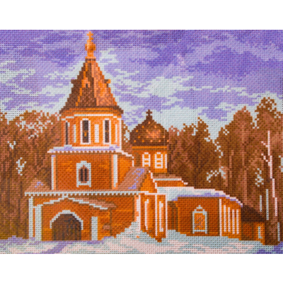 Рисунок на канве МП (24*30 см) 0358 «Церковь Казанская» в интернет-магазине Швейпрофи.рф