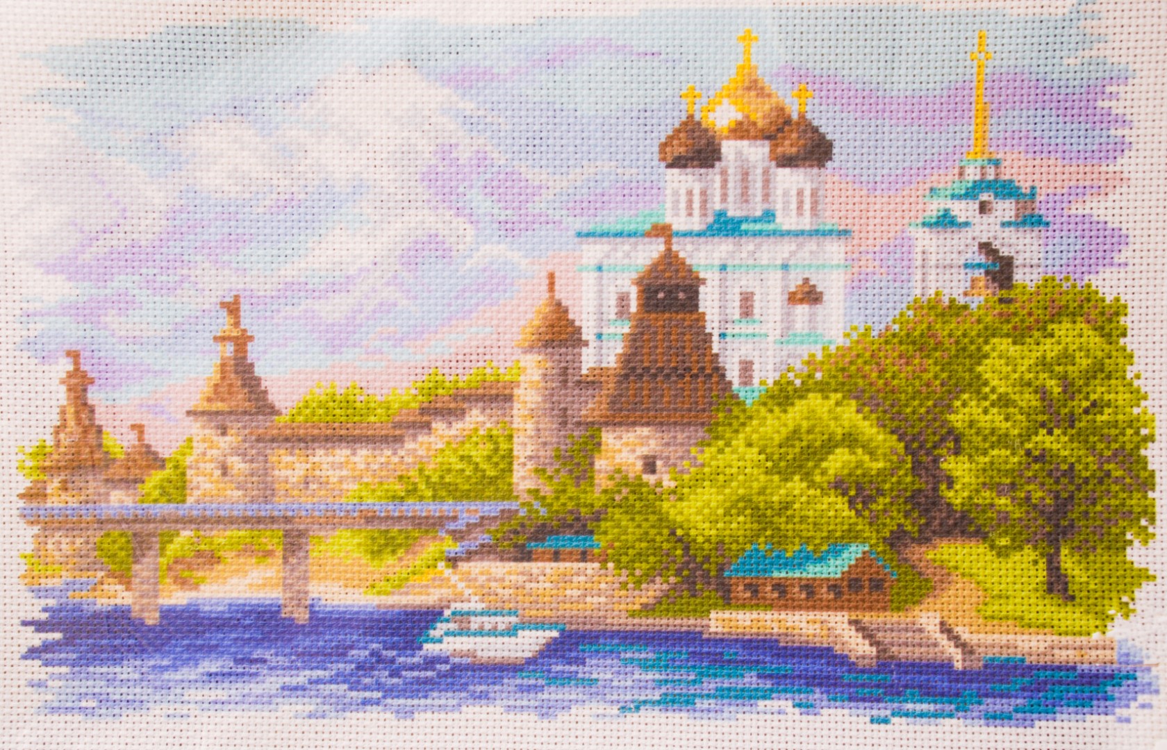 Рисунок на канве МП (28*37 см) 1645 «Псковский кремль»