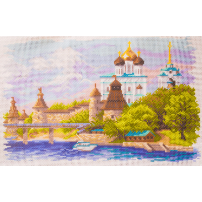 Рисунок на канве МП (28*37 см) 1645 «Псковский кремль» в интернет-магазине Швейпрофи.рф
