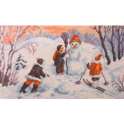 Рисунок на канве МП (24*35 см) 0800 «Зимние забавы» (снят) в интернет-магазине Швейпрофи.рф